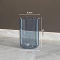 Bicchiere per sciacquo grigio fumo traslucido altezza 10,1 cm con design elegante - Blu Trasparente