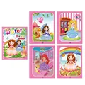 Princess theme water magic coloring book for kids with reusable drawing pages - Single-line Thick Lolita Style (includes Pen + Opp Bag)