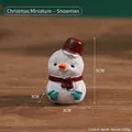 Miniature resin Christmas snowman figurine with red hat and scarf, size 5x3cm - Snowman (Kraft Box)