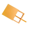 Orange drawer jewelry storage box with a matching ribbed ribbon pull tab handle - 7*7*2cm / Orange (with Orange Inner Box)