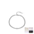 S925 sterling silver Cuban chain bracelet with three Moissanite stones and GRA certificate - 925 Sterling Silver