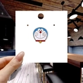 Cute Doraemon enamel pin in classic blue and white with a red collar and gold bell - 155*Doraemon Figure Pin