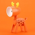 Mini orange deer LED night light with adjustable head for kids' desk decor - Spotted Deer (LD18A) / Orange