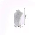 Grey velvet necklace display bust stand 24cm height professional jewelry organizer - H-Type 25cm Ice Flower Velvet