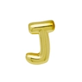 Glossy golden bubble letter J charm for DIY personalized jewelry bracelets - Gold/Letter J