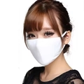 Masque de lifting facial blanc en forme de V pour hommes et femmes en tissu doux - Style à boucle d'oreille / Blanc