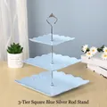3-Layer Square Blue Silver