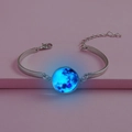 Leuchtendes Mond-Nebel-Armband in Silber mit blauem Edelstein und Verlängerung - Blau