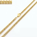 Classic 18K gold plated stainless steel Cuban link necklace with secure lobster clasp - 3.6mm / 50cm