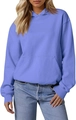 Oversized lavender drop-shoulder hoodie with kangaroo pocket in soft knit fabric - Lavender