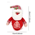 Santa Claus knitted gift bag with transparent tree window and striped hat, 28x15cm size - Knitted Heart Apple Bag Santa