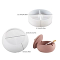 Moule en silicone pour pot à bougie DIY et boîte de rangement avec couvercle - Cendrier Ovale - Base + Couvercle