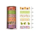 Christmas Washi tape set with 6 rolls featuring gingerbread and Santa Claus patterns - Gingerbread Dessert Gift Box Style (SDMC230816-9)