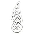 Single vintage style silver alloy wing pendant with intricate feather texture detail - Small Wings (B116)