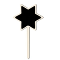 Mini hexagonal star chalkboard sign with wooden stake for wedding and party decorations - Hexagram / Base Style 7.5*10*0.3CM