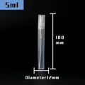 Flacone spray per profumo in plastica 5ml trasparente con dimensioni 100mm x 12mm diametro - 5ml Trasparente