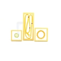 Yellow PE film floating display frames for jewelry storage in square and rectangle shapes - Turmeric; 7*7*2cm