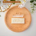 Acrylic Merry Christmas stamp tool with heart handle for cookies and clay 4.9x1.7cm - Merry Christmas Style A