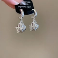 Orecchini a cerchio in argento con pendenti a forma di stella marina e conchiglia - Conchiglia Stella Marina (Perno in Argento - Argento - Conchiglia Stella Marina)