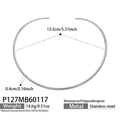 Sleek silver stainless steel V-shaped open choker necklace with 13.5cm inner diameter - Round Silver Choker (P127)