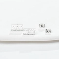 Silberne Edelstahl-Ohrstecker mit gotischem 555-Design auf weißem Hintergrund - 555 Stahl