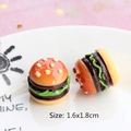 Miniature resin burger models 1.6x1.8cm for DIY crafts and dollhouse food accessories - Hamburger