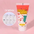 DIY simulation cream glue 50ml in white color for crafts with bear cartoon packaging - 50g + 1 Nozzle / 1# Pearl White Shell