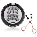 Reusable magnetic eyelashes set WSP-4 with four pairs and rose gold applicator tool - WSP-4 Style With Black Applicator Set