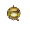 22-inch golden disco ball balloon with metallic 4D mirror effect for party decor - 10" / Gold