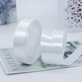 38mm pure white satin ribbon roll with silky finish for gift wrapping and DIY crafts - Off White