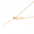 Adjustable S925 sterling silver O-chain necklace in gold finish with slider bead - Hammered Round Chain / 0.8mm*45cm / Gold
