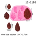 Pink silicone pinecone mold for Christmas cake decorating and DIY chocolate baking - 1# 15-1195 / Pink