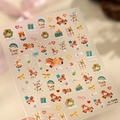 Cute 3D bubble nail stickers with cartoon pony and rainbow designs for girls - M-1348-Relief + Jelly