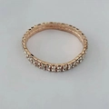 Minimalist double-row zircon tennis bracelet in rose gold finish with brilliant diamonds - Double Row Rose Gold