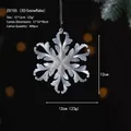 Decorazione natalizia a fiocco di neve 3D bianco con glitter argento, 12x12cm - ZX105(Fiocco 3D)