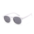 White silicone children's sunglasses with dark lenses for toddlers aged zero to three - Shark White-C30