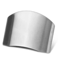 Polished stainless steel finger guard for safe vegetable cutting with metallic texture - 304 Stainless Steel / Single Finger