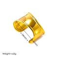 Golden wide wave open cuff bracelet with hammered texture finish and dimensions - Thick Open Bangle / Gold