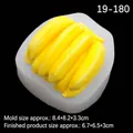3D banana silicone mold for fondant cake decorating and mousse with product dimensions - Clear