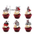 Medieval knight cupcake toppers set for birthday party cake decoration 3.5 inch - Integrated Cupcake Toppers