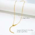 18K gold plated stainless steel snake chain necklace 1.5mm width 45cm plus 5cm length - 1.5mm Starry Chain - Gold