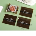 Translucent brown mooncake packaging bags with assorted minimalist patterns, 10x13.5cm 100pcs - 10*13.5CM Brown English Text (100 Pcs/Pack)
