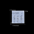 Detailed view of 4.5cm square silicone nail art mold showing 3D lily and floral patterns - Multi-Flower Design