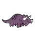 Cute purple triceratops dinosaur enamel pin badge for backpacks and clothing decoration - Purple Cartoon Triceratops