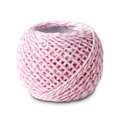 Rosa-weiße 3-strängige Baumwollkordel Rolle für DIY-Basteln und Geschenkverpackungen - Rosa und Weiß
