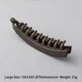 Matte mocha brown large banana hair clip for women elegant accessory 13cm length - Large / Brown