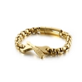 Bracciale da uomo dorato con ciondoli creativi a forma di chiave inglese e cacciavite - Oro (KB120168-KFC)