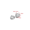 Silver shell-shaped stainless steel beads for jewelry making with 1.2mm hole detail - 14x15mm Steel Color Stamped Shell Pendant