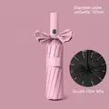 Rosa automatischer 12-Speichen-Regenschirm mit Schleife und UPF 50+ Sonnenschutz - Vergrößerte 12 Rippen - Xiaomi-Serie / Hellrosa