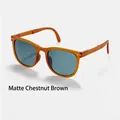 Foldable sunglasses with dark chestnut brown frames and grey lenses for men and women - 1st Gen - Dark Chestnut Brown